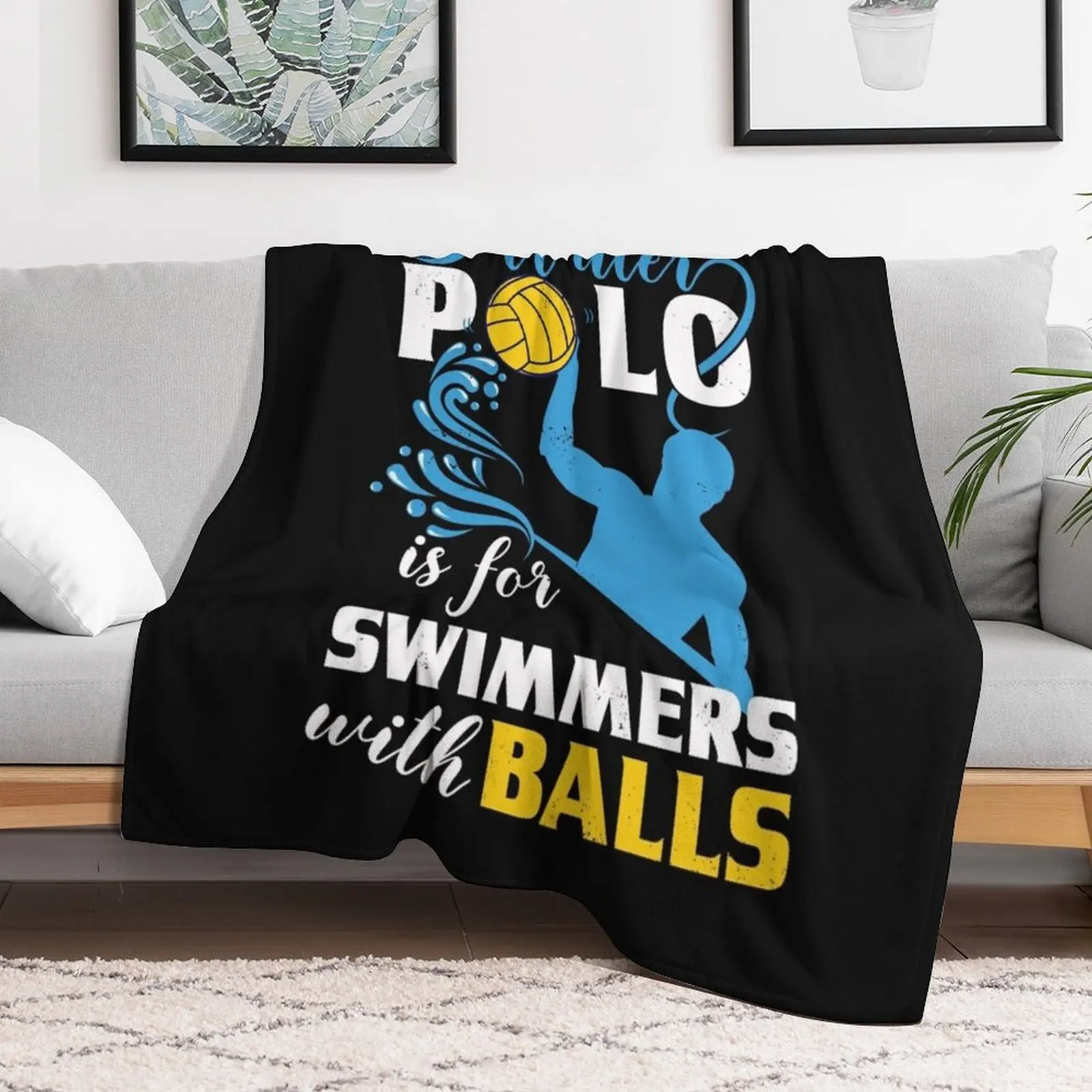 Water Polo graphic Gifts Men and Women Funny Quotes Player design Throw Blanket Sofa Summer Beddings Blankets