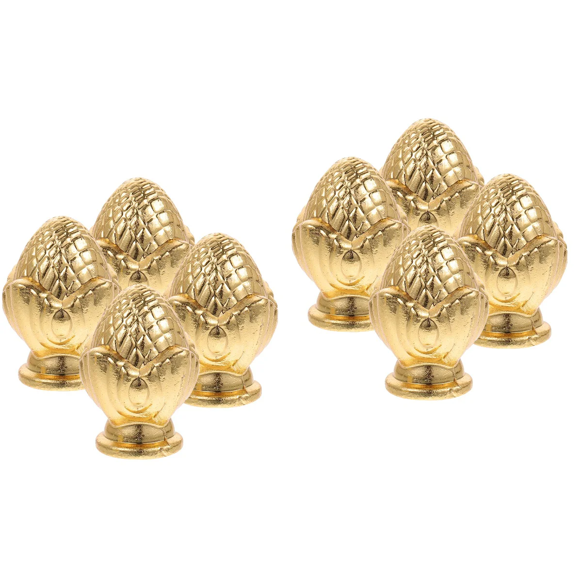 Set of 2 Lamps Decorate Golden Cap Decoration Desk Light Shade Finial Knob Zinc Alloy Bed Post Finials