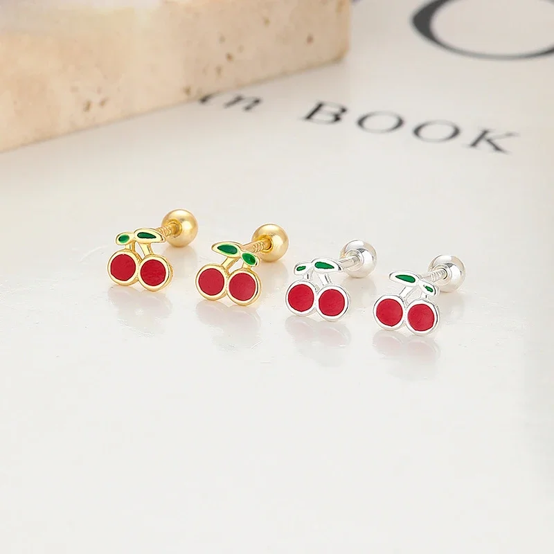 עגילים דובדבן לילדות