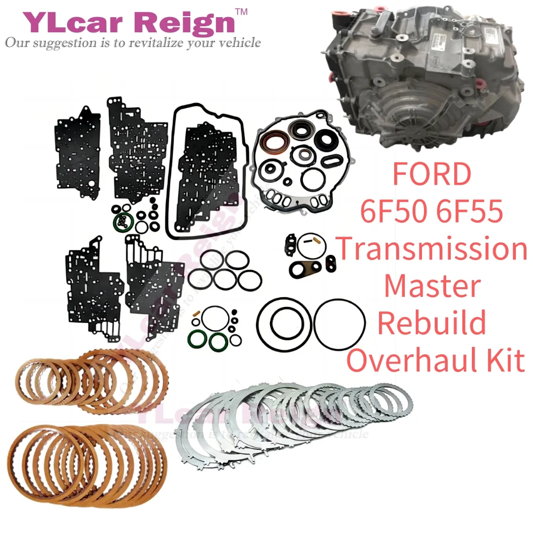 

6F50 6F55 Automatic Transmission Gearbox Master Rebuild Overhaul Kit Gasket O-rings Clutch Friction Steel Plate for FORD Lincoln