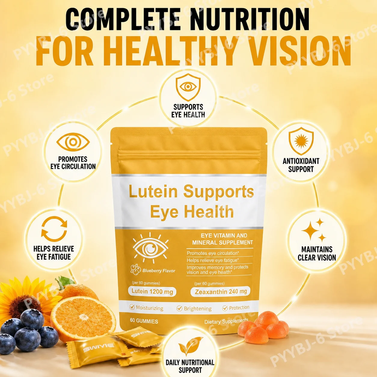 Gomas de Luteína para a Saúde - Health Wellness Vitamins avaliação e preço
