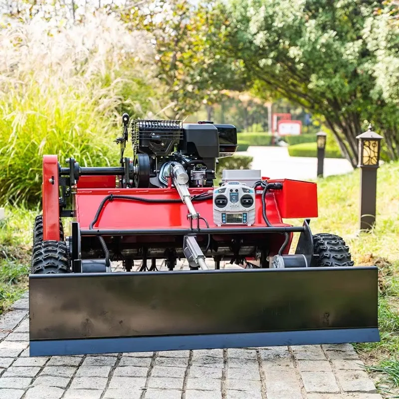 420cc High-power Zero Turn Flail Lawn Mower 800mm Self Powered Remote Control Garden Lawn Mowers With Snow Shoval