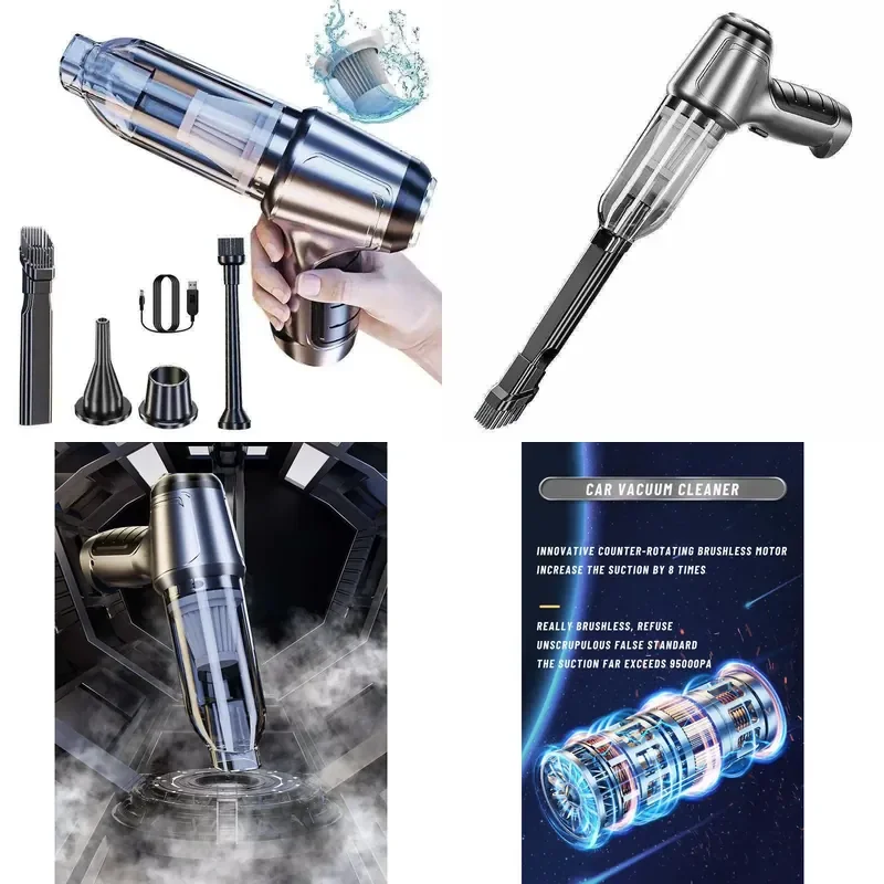 HL107 Car Vacuum Cleaner Wireless Handheld Vacuum Transparent Multifunctional Manual Vacuum Cleaner