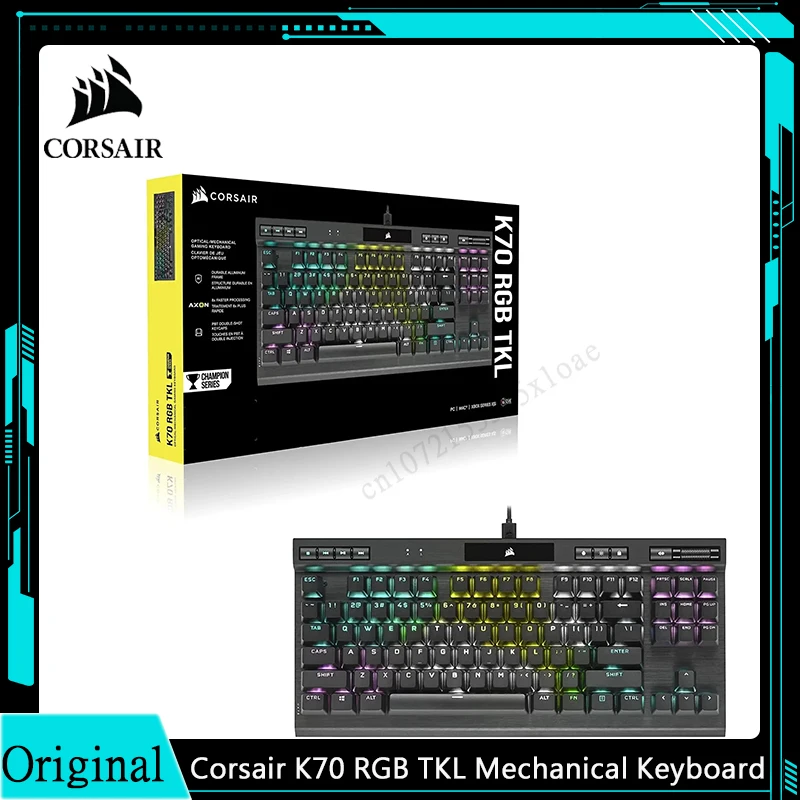 CORSAIR K70 RGB TKL CHAMPION SERIES Tenkeyless Mechanical Gaming Keyboard CHERRY MX SPEED Keyswitches