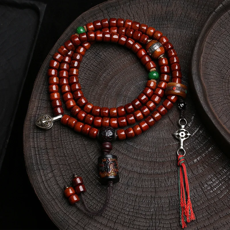 

108 Of Reflow Bone Bucket , Buddhist Prayer Beads, Necklace Hanging, Three-Way Copper Clip, Counter Accessories