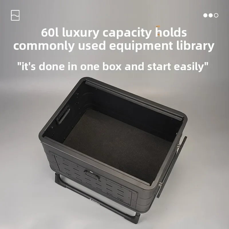 

ROCKBROOK 60L Aluminum Alloy Outdoor Camping Molle Tactical Storage Box Camping Large Capacity Equipment Storage Box Car