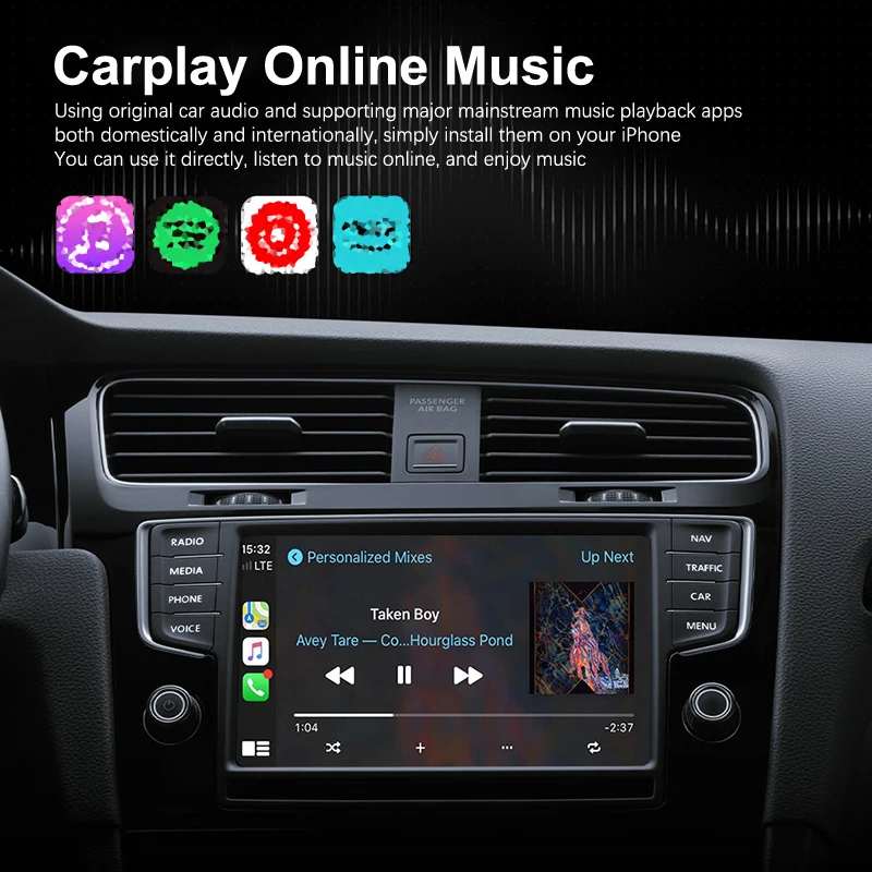 Adattatore wireless CarPlay Android Auto 2 in 1 compatibile-Bluetooth 5.0 WiFi tipo C/USB per adattatore Plug And Play stereo per auto OEM