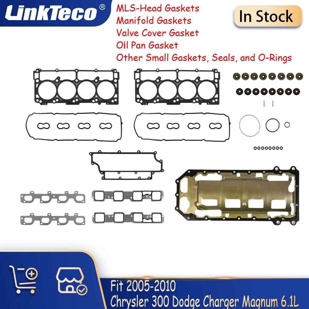 Head Gasket Full Gasket Set Fit 6.1 L For 05-10 Jeep Grand Cherokee Dodge Challenger Magnum Chrysler 300 6.1L 26366PT OS30793R