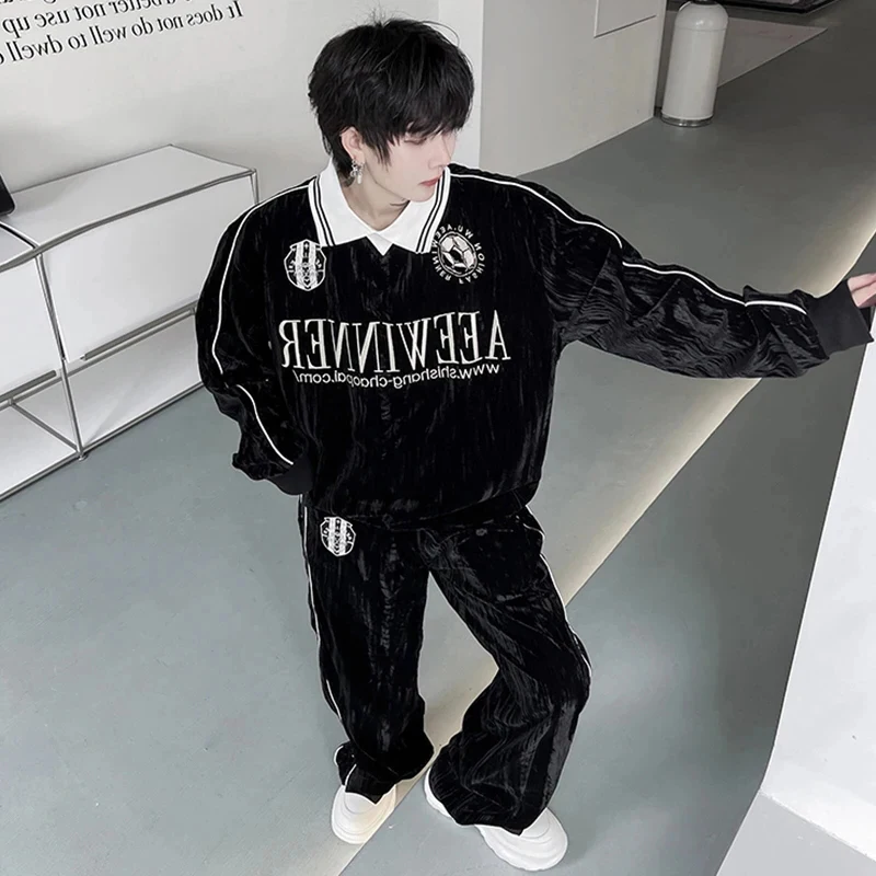 LUZHEN 2024 Letter Printed Sports Long Sleeved Sweatshirt Casual Handsome Street Men's Tops Korean Bottom Shirt Autumn LZ6146