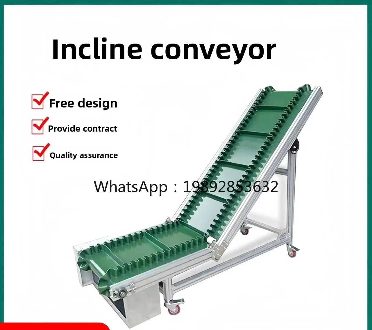 LYY Climbing Conveyor Belt Skirt Baffle Granule Powder Feeder Tea Leaf Elevator Injection Molding Machine Assembly Line
