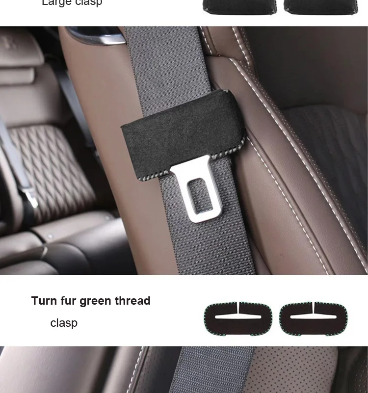 Wildleder-Sicherheitsgurtschloss-Abdeckungen für Chevrolet Cruze Epica Lova Camaro, für Opel Vauxhall Insignia Astra Mokka, für Buick – Detail 9