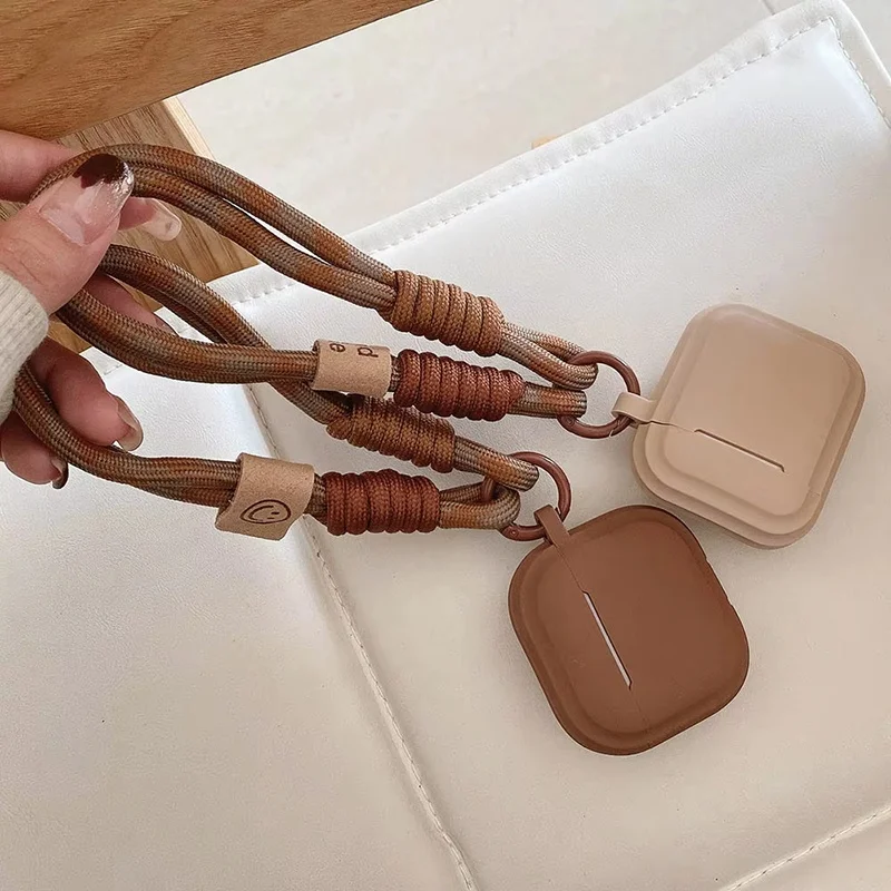 Kaffeebraune weiche Silikonhülle für Apple AirPods Pro 1/Pro 2, Schutzhülle für Kopfhörer, Zubehör für Airpods der 3. und 4. Generation
