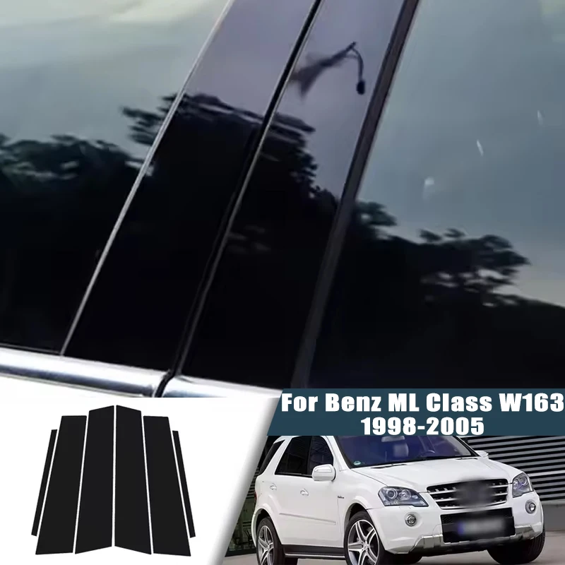 

For Mercedes Benz ML Class W163 1998-2005 1999 Window Center Pillar Film Trim Cover B C Posts Sticker Column Car Accessories