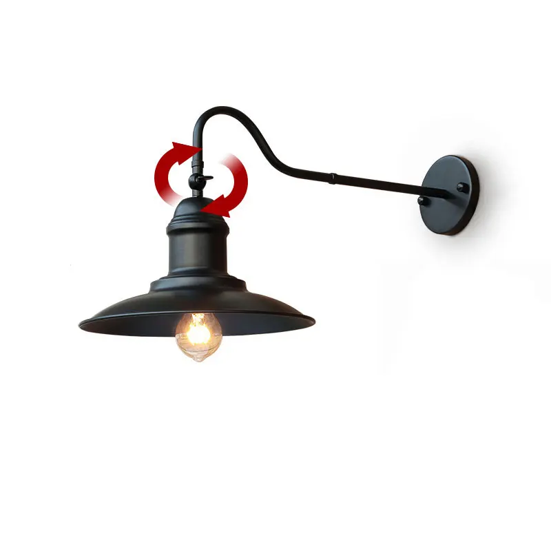 Vintage Outdoor Wall Lamp Light BedroomGarden Courtyard Porch Gate Balcony Park Light Bedroom Bedside Cafe Restaurant Wall Light