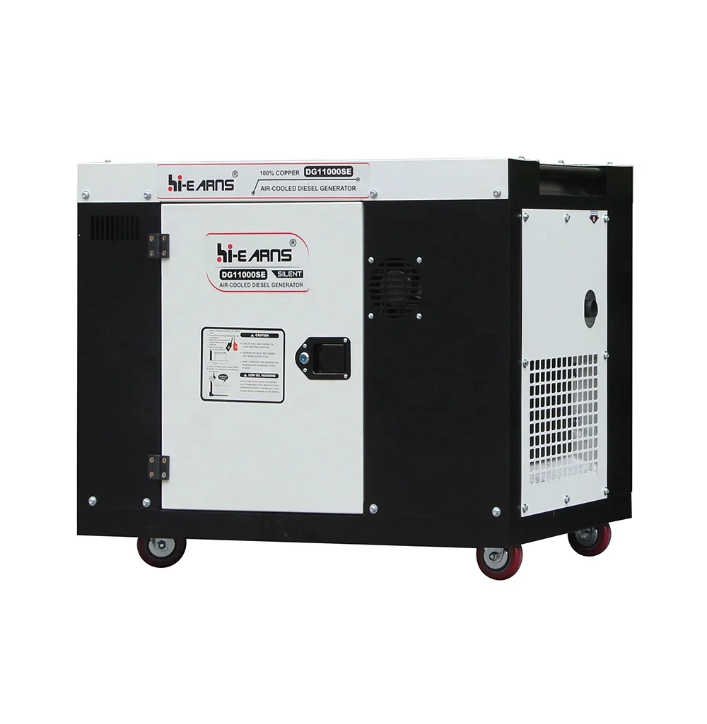 High quality Single phasee 8kw 198 engine air cooled silent type die·sel generator