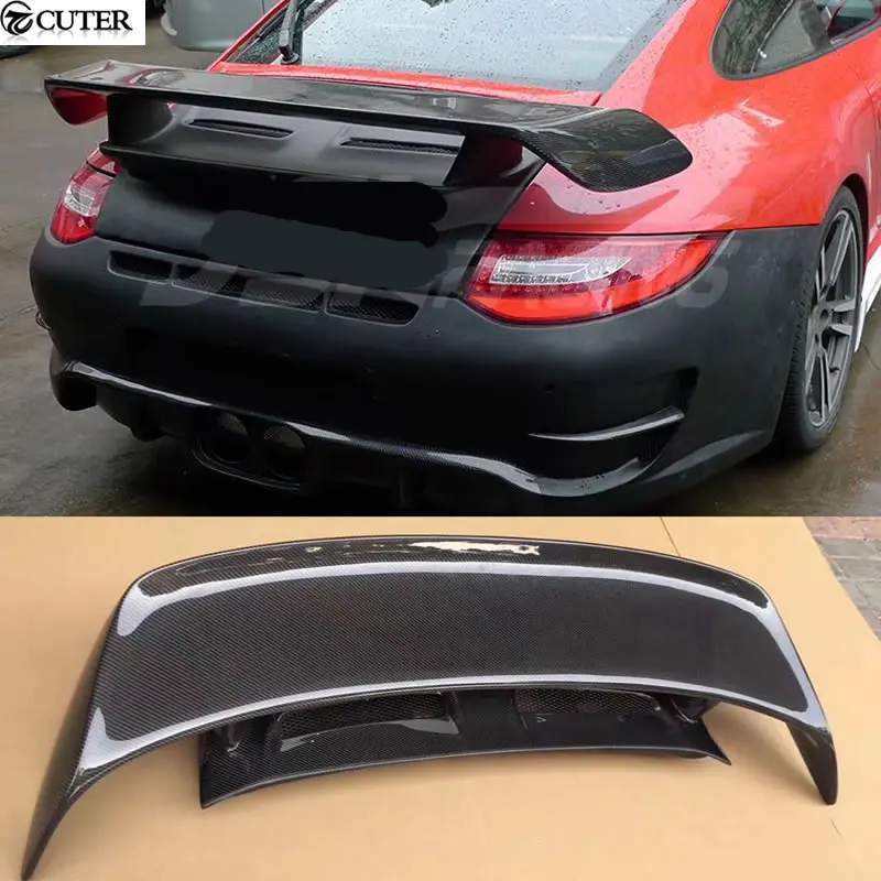 

911 997,2 углеродное волокно Стекловолокно Задний спойлер крыло для Porsche 911 Carrera 997 GT2 RS комплект кузова автомобиля 08-11