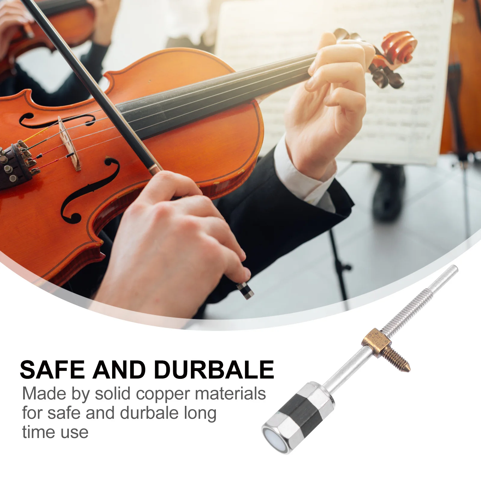 1 Piece Violin Bow Screw Solid Copper Material Replacement Parts for Stringed Instruments Corrosion Resistant Small Size