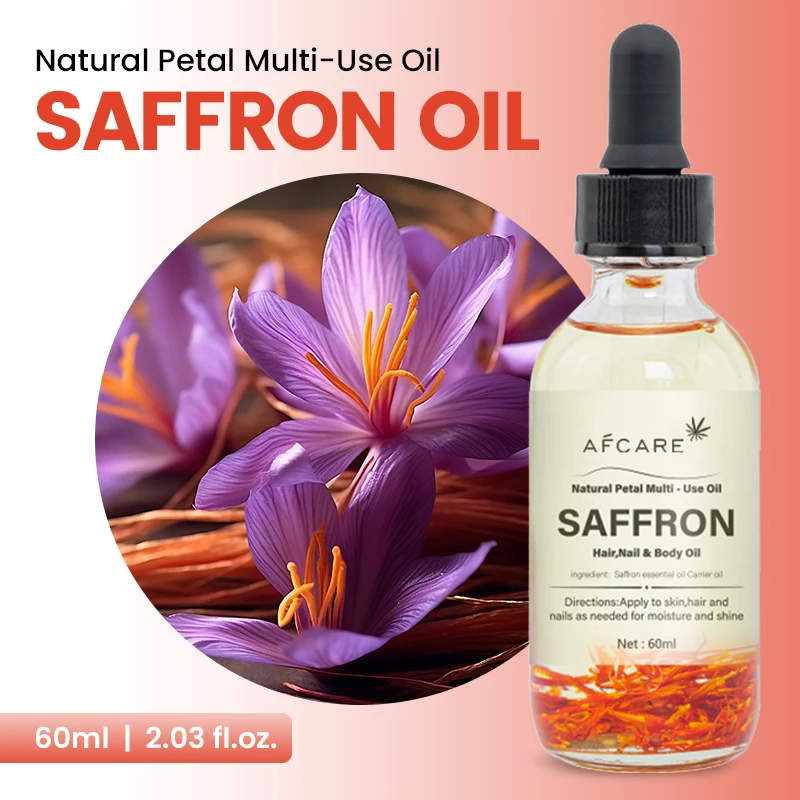 

Natural Versatile Saffron Dried Flower Essential Oil 60ml for Skin Care Relaxation Home Add to Diffuser Spary DIY Candle