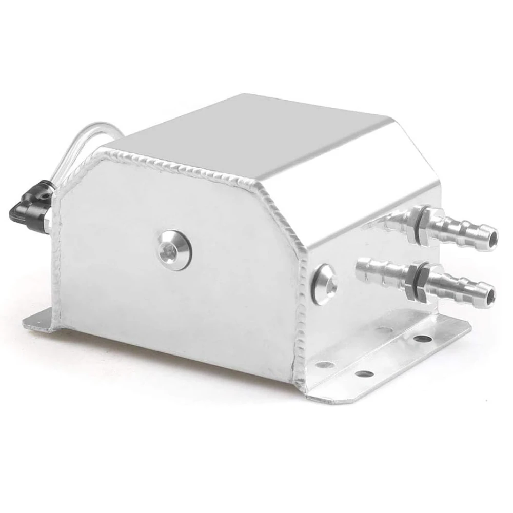 Tanque de desbordamiento de radiador de refrigerante de aleación de aluminio Universal, 1L, lata de captura de aceite de motor, depósito de tanque de expansión