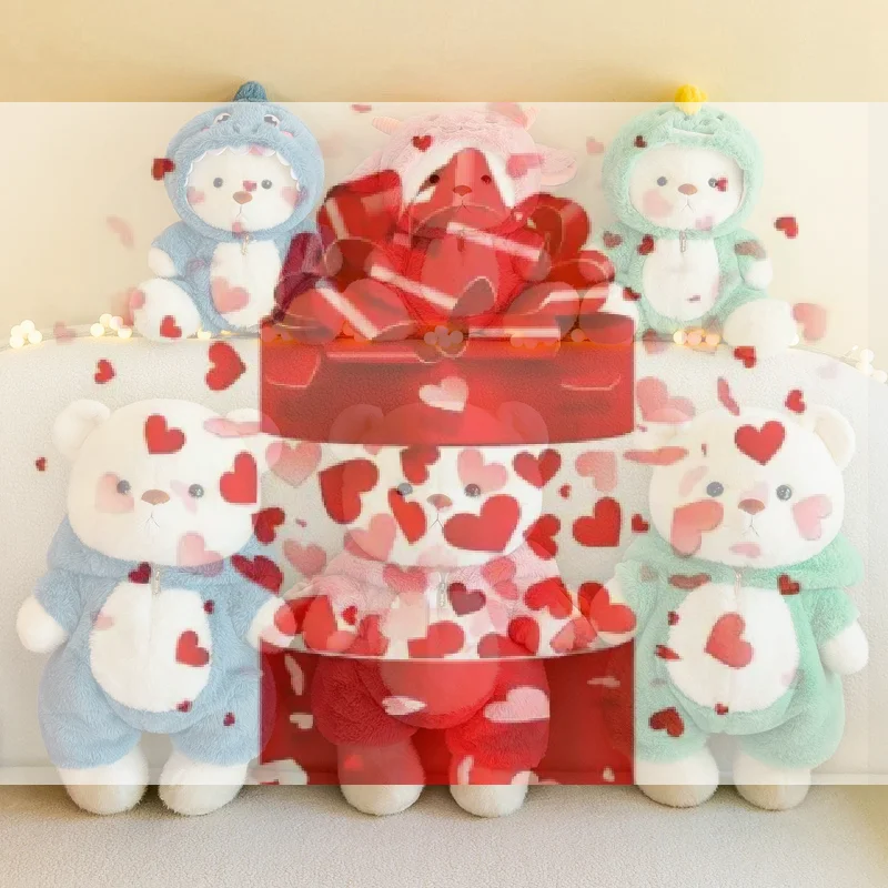 

【BS】1 шт. 30/40 см Мягкая игрушка-медведь в костюме, плюшевая кукла, милый медведь, подарок на день рождения и Рождество для мальчиков и девочек