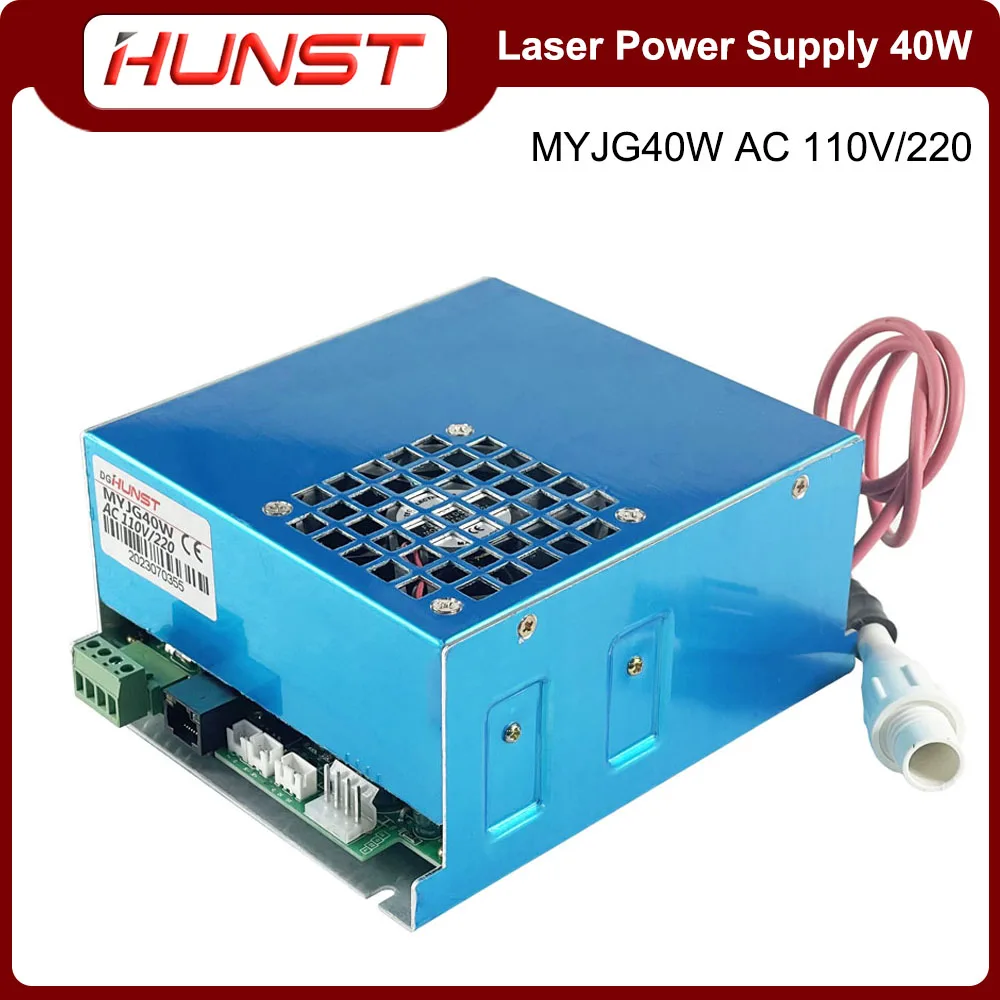 Imagem -03 - Huntt Myjg40w Co2 Fonte de Alimentação a Laser 110v 220v com Porta Lcd Gerador a Laser para 40w Máquina de Gravação a Laser