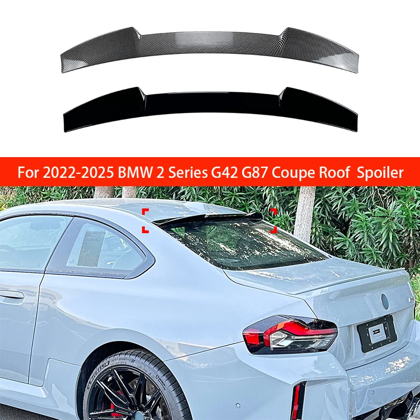 

For 2022-2025 BMW 2 Series G42 G87 Coupe M240 M2 Car Rear Window Roof Spoiler Wings Bodykit Black Carbon Tuning Accessories