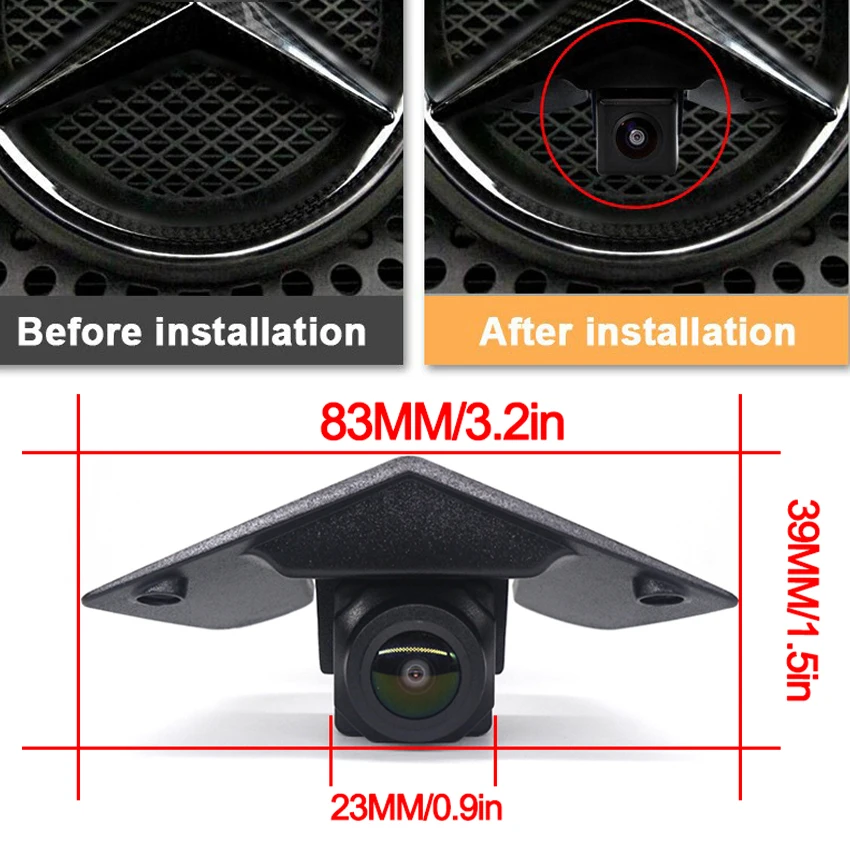 CCD HD 1080P Logo Fisheye Car Front View Camera For Mercedes Benz Vito A B C E G GL SLK GLK SL S V X W166 W176 W205 W212 Class