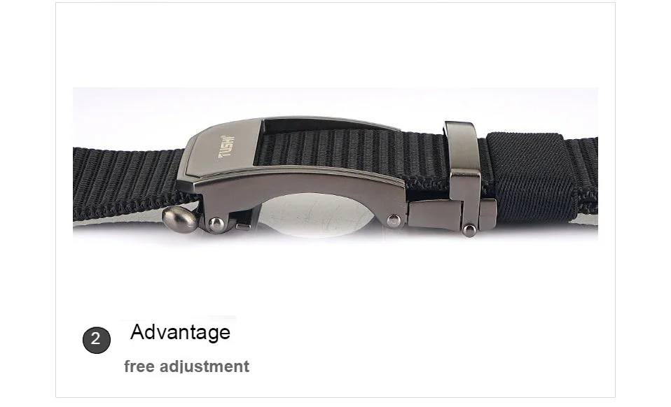 Fashion Metal Automatic Buckle Webbing Belts For Men Thick Tough Canvas Tactical Belt Outdoor 3.4cm Jeans Pants Waistband Hiking