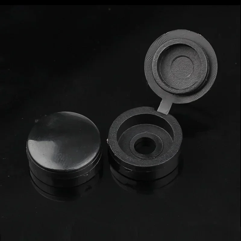 1000Pcs Plastic Screw Cap Nails Screw Caps Folding Protective Cap Button Hinged Fold Snap Decorative Cover Black White M3 M4 M5