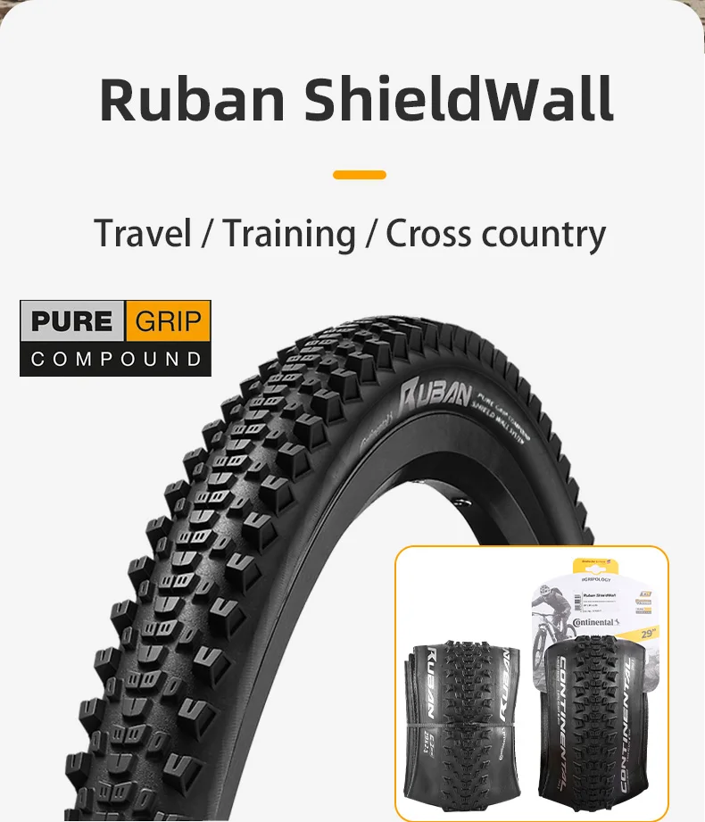 CONTINENTAL RUBAN Shieldwall Tubeless-Reifen MTB 29IN TLR E-25 Faltreifen 29x2,3 Mountainbike Tubeless XC-Reifen – Detail 2