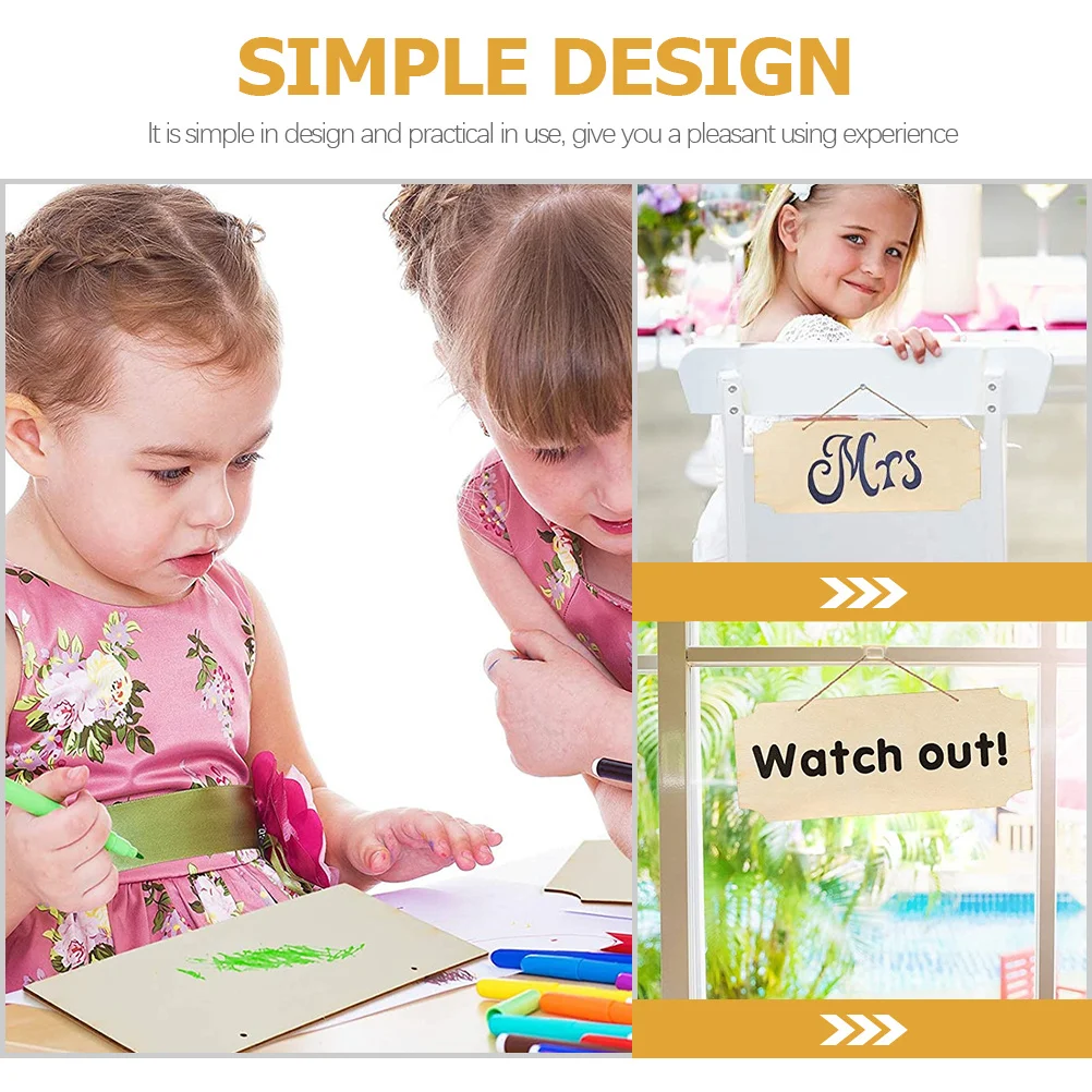 10 pezzi di cartello in legno, placca non finita per appendere decorazioni, cartelli in legno vuoti, artigianato, casa, parete fai da te, camera da letto, strumenti per cucire, accessori