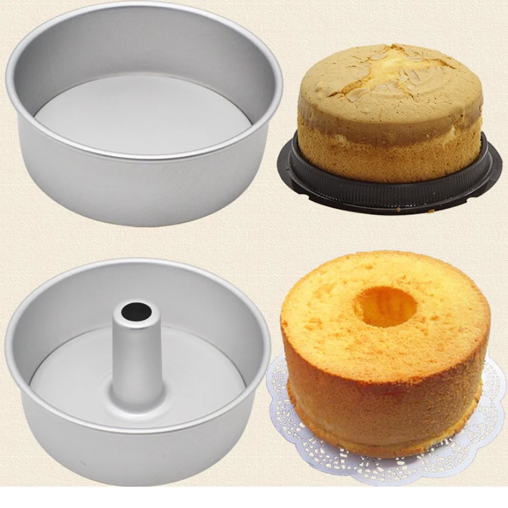 

3pcs 8 Inch Baking Mold Set Aluminium Alloy Diy Cake Pan Hollow Round Pie Mold Live Bottom Easy Clean Fast Heat Transfer Kitchen