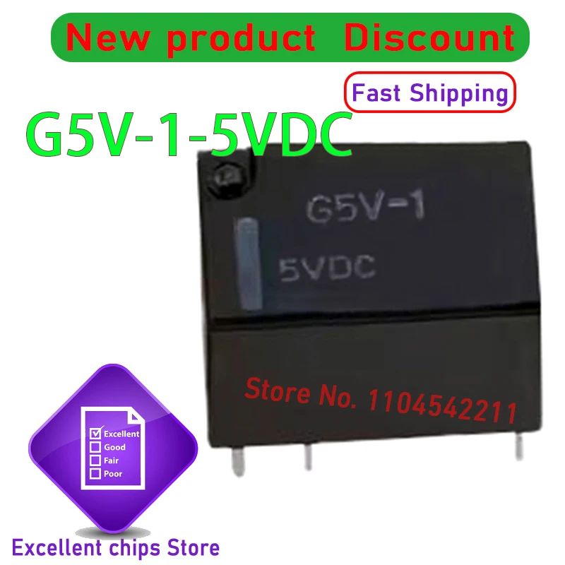 5 개/몫 G5V-1-3VDC G5V-1-5VDC G5V-1-9VDC G5V-1-12VDC G5V-1-24VDC DIP-6 새로운 원래 고감도 신호 릴레이 G5V-1