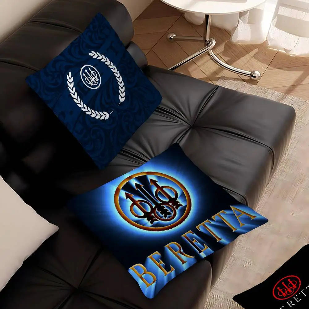 Gun Beretta Logo Cushion Cover Pillowcase Upholstery Sofa Throw Pillow Home Decor Pillowcas