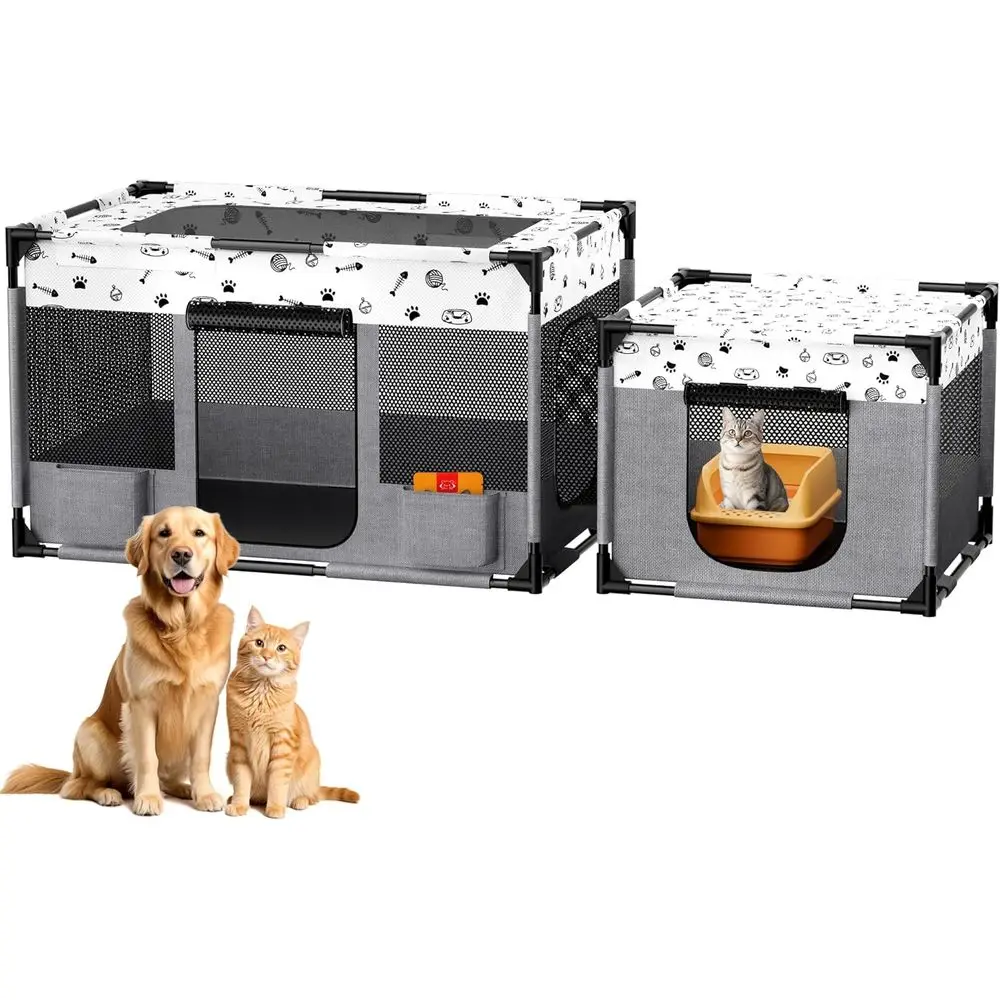 

Collapsible Pet Playpen for Cats and Dogs, Indoor/Outdoor, with Carrying Case, 600D Fabric, 39 x 24 x 22