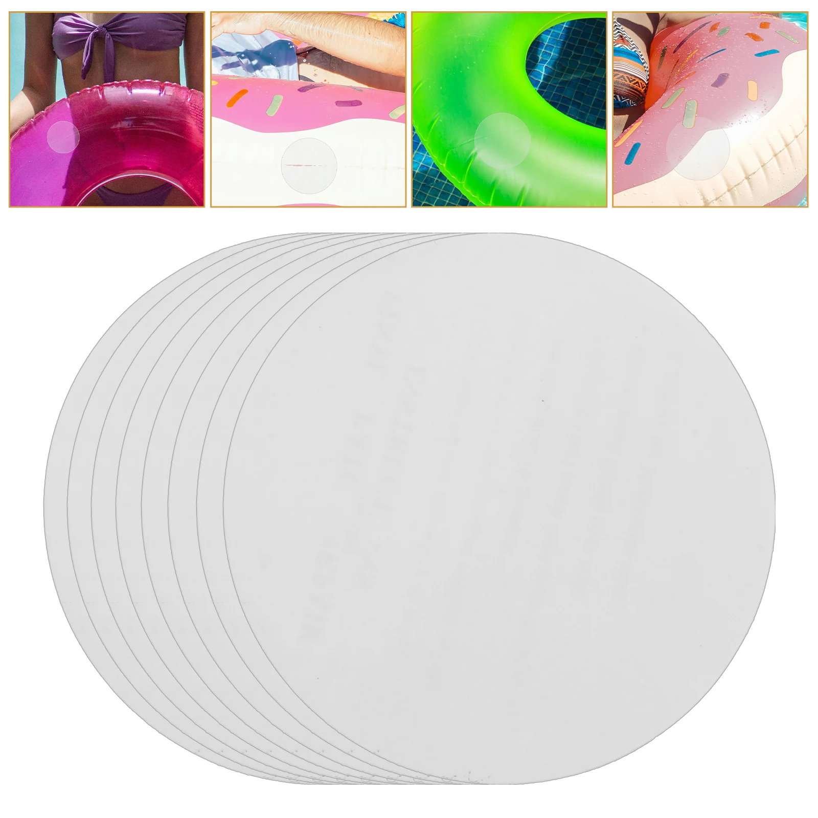 

20pcs Waterproof Repair Patches Self-Adhesive Plastic Patch Kit For Inflatable Pool Mattress Kayak Boat Swim Ring Outdoor Tools