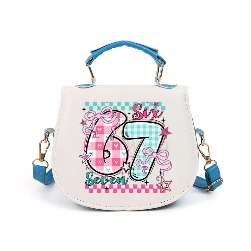 ستة سبعة حقيبة كتف عيد الحب متعة Coquette القوس 67 الاتجاه حقائب اليد النسائية موضة Xoxo هدية عيد الحب حقيبة كروسبودي للأطفال