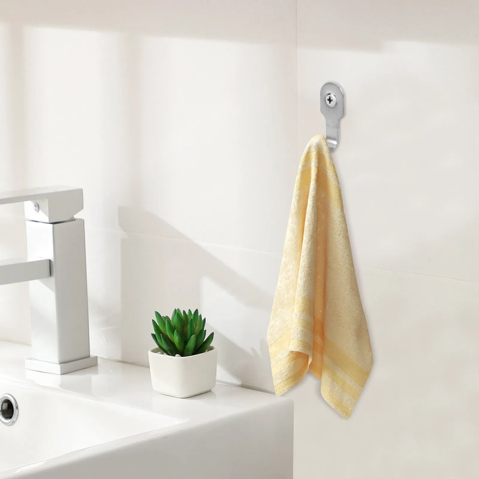 20Pcs Stainless Steel Mini U Shape Hooks Space Saving Wall Mounted Hangers for Kitchen Bathroom Towels Robes Closet Hanger Hooks