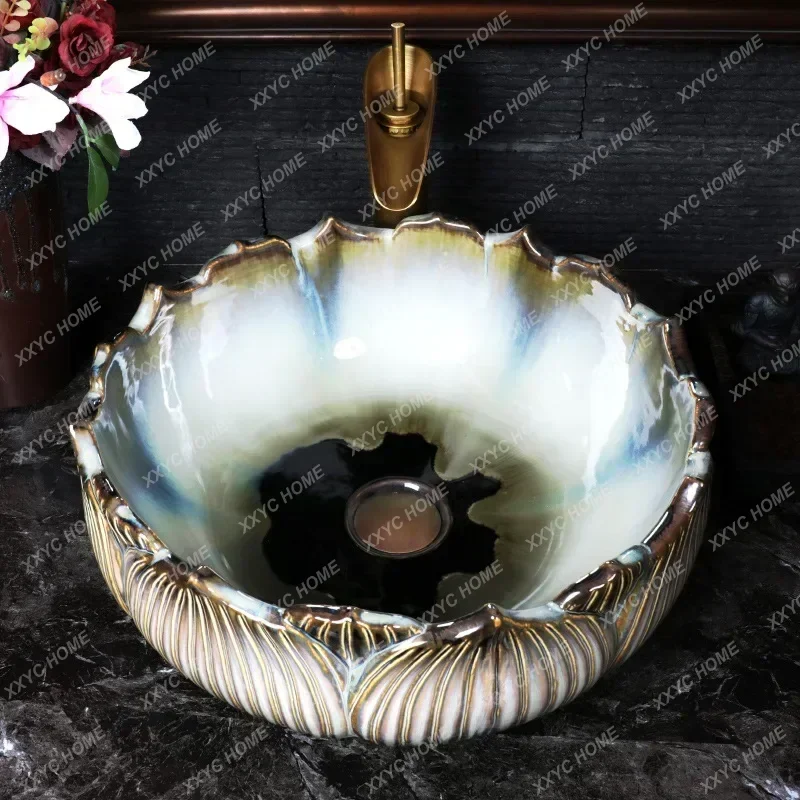 حوض طاولة صغير الحجم لحمام السباحة وحوض غسيل عتيق وحوض منزلي بين المنصات #5