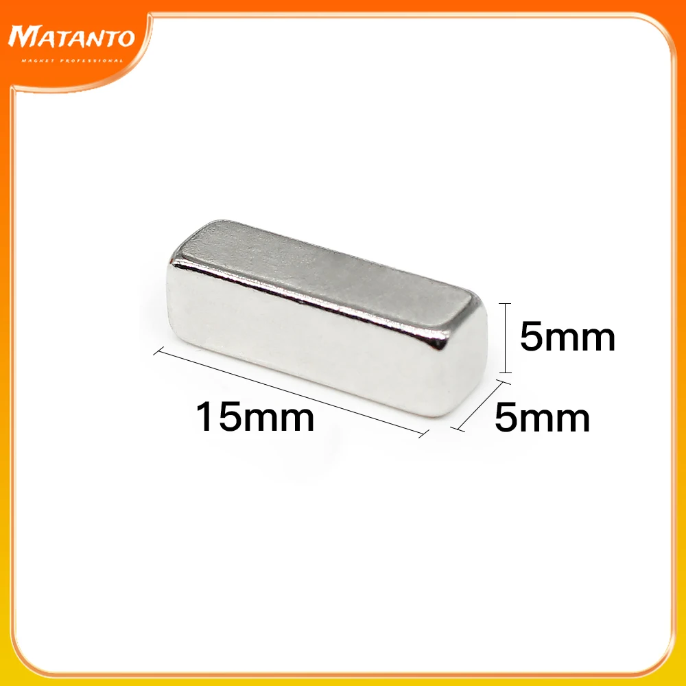 

5/10/20/50/100/150PCS 15x5x5 mm Quadrate Rare Earth Neodymium Magnet Sheet 15*5 Block Permanent Magnet Strong 15x5x5mm 15*5*5