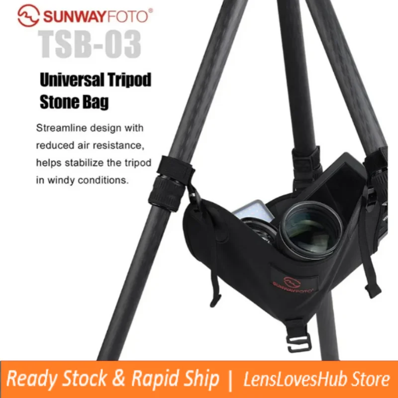 

SUNWAYFOTO Tripod Weight Stone Bag Heavy Duty Sandbag Butler Pouch to Tripod Legs