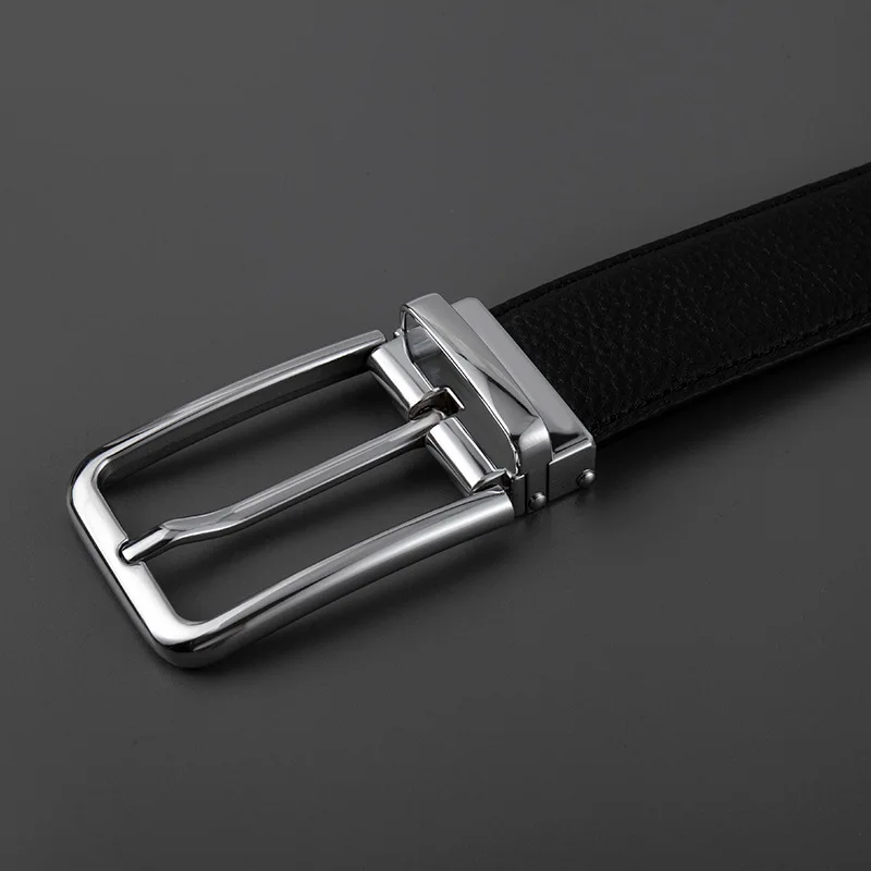 Men's belt, waist belt, needle buckle leather, simple casual business pants belt