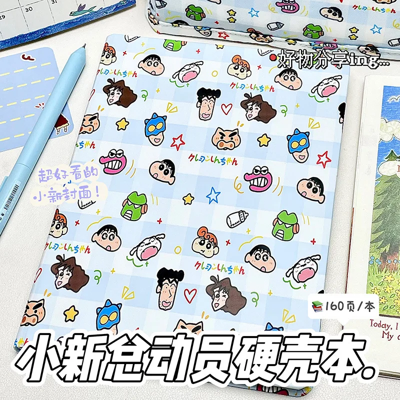 

New Crayon Shin chan Notebook Cartoon Notebook High Beauty Student Hand drawn Cute A5 Size Girl Gift