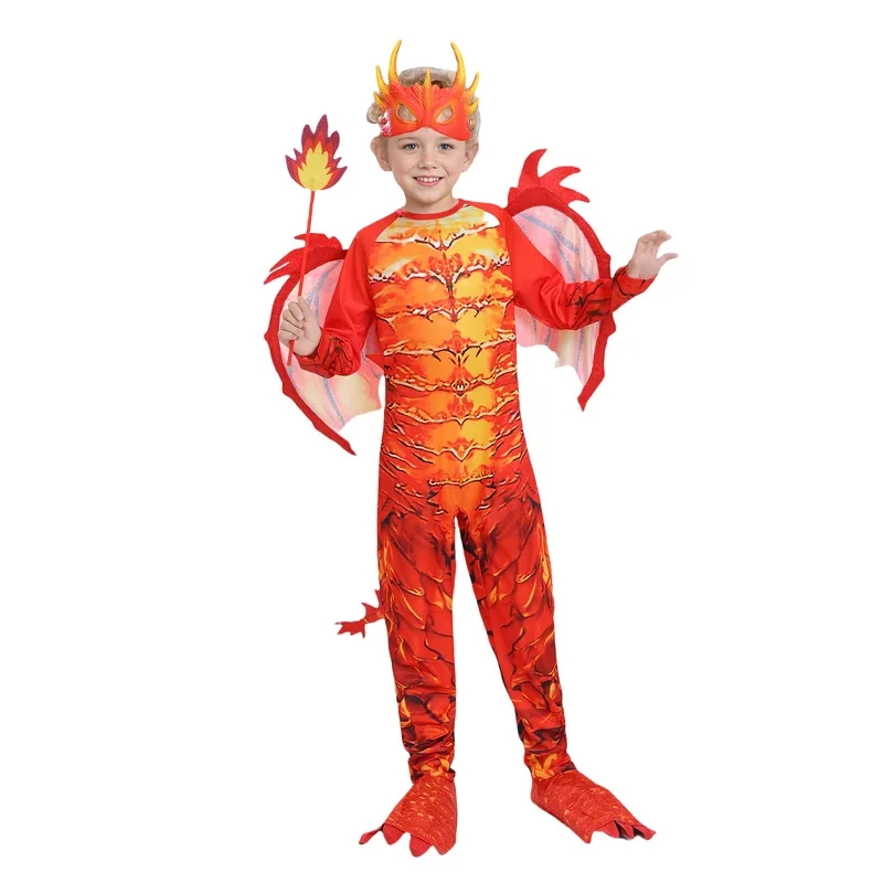 

Child Fire Breathing Dragon Costume For Halloween, Book Week Day, Carnival Party Dress-up