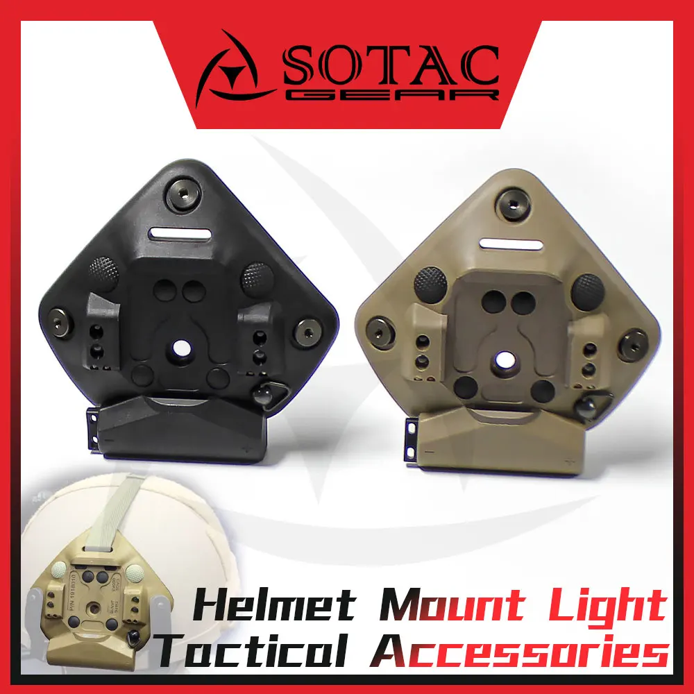 

SOTAC Tactical LED Lighting Helmet Mount Red Blue IR Light Long Bright Strobe Helmet Dried Cuttlefish Hunting Accessories