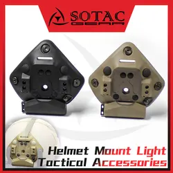 SOTAC Tactical LED Lighting Helmet Mount Red Blue IR Light Long Bright Strobe Helmet Dried Cuttlefish Hunting Accessories