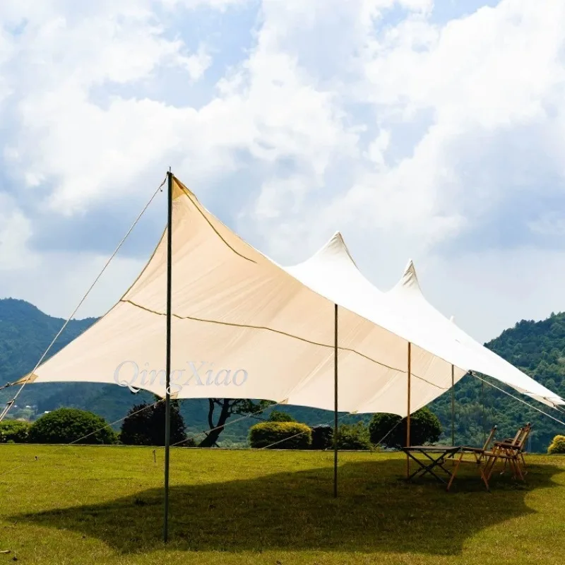 Oversized Camping Tarp Tent Waterproof & UV Protection Canopy Extra Duty Awning for Campsite Team Building & Outdoor Parties