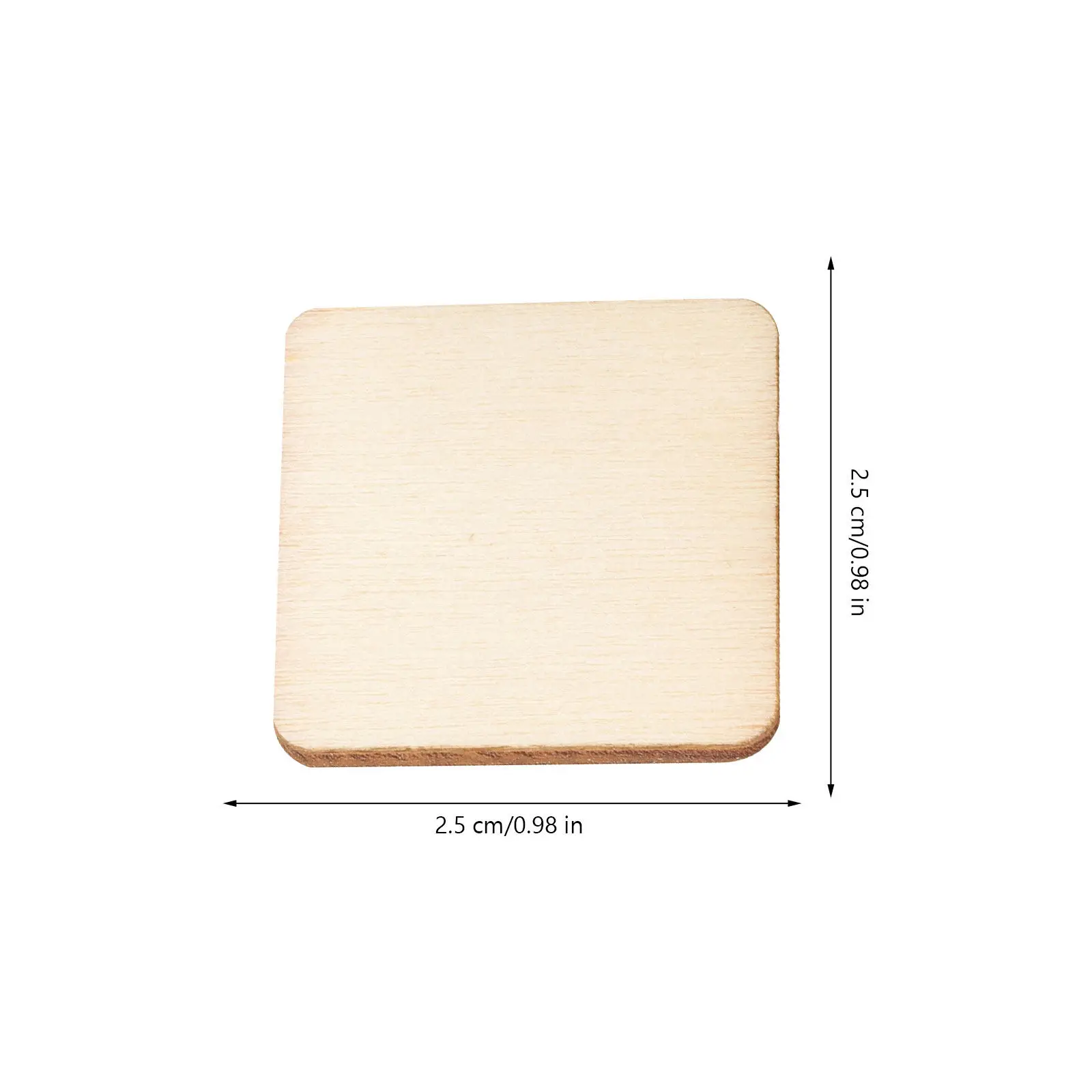 300 pcs Square Wood Slices for DIY Crafts, Painting & Staining – Smooth, Sturdy Blank Wooden Craft Pieces