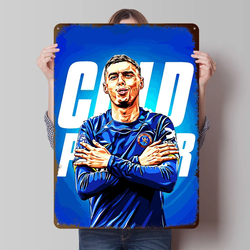 Cole Palmer Printed Poster Customized Wall Art Retro Vintage Metal Tin Signs for Room Decoration Bedroom Decorations Desk Decor