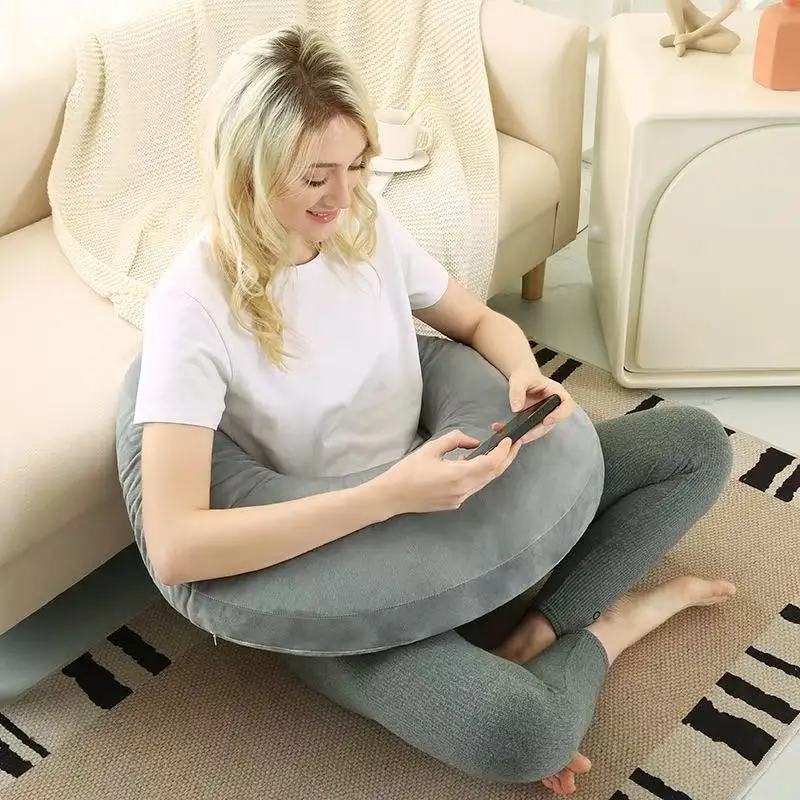 60x58cm U-Shaped Gaming Pillow Ergonomically Designed with Adjustable Armrest Support Suitable for Adult Knee Pads Comfortable